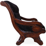 Hair-On Cowhide Handcrafted Reclaimed Wood Chair - Golden Nile
