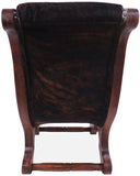 Hair-On Cowhide Handcrafted Reclaimed Wood Chair - Golden Nile