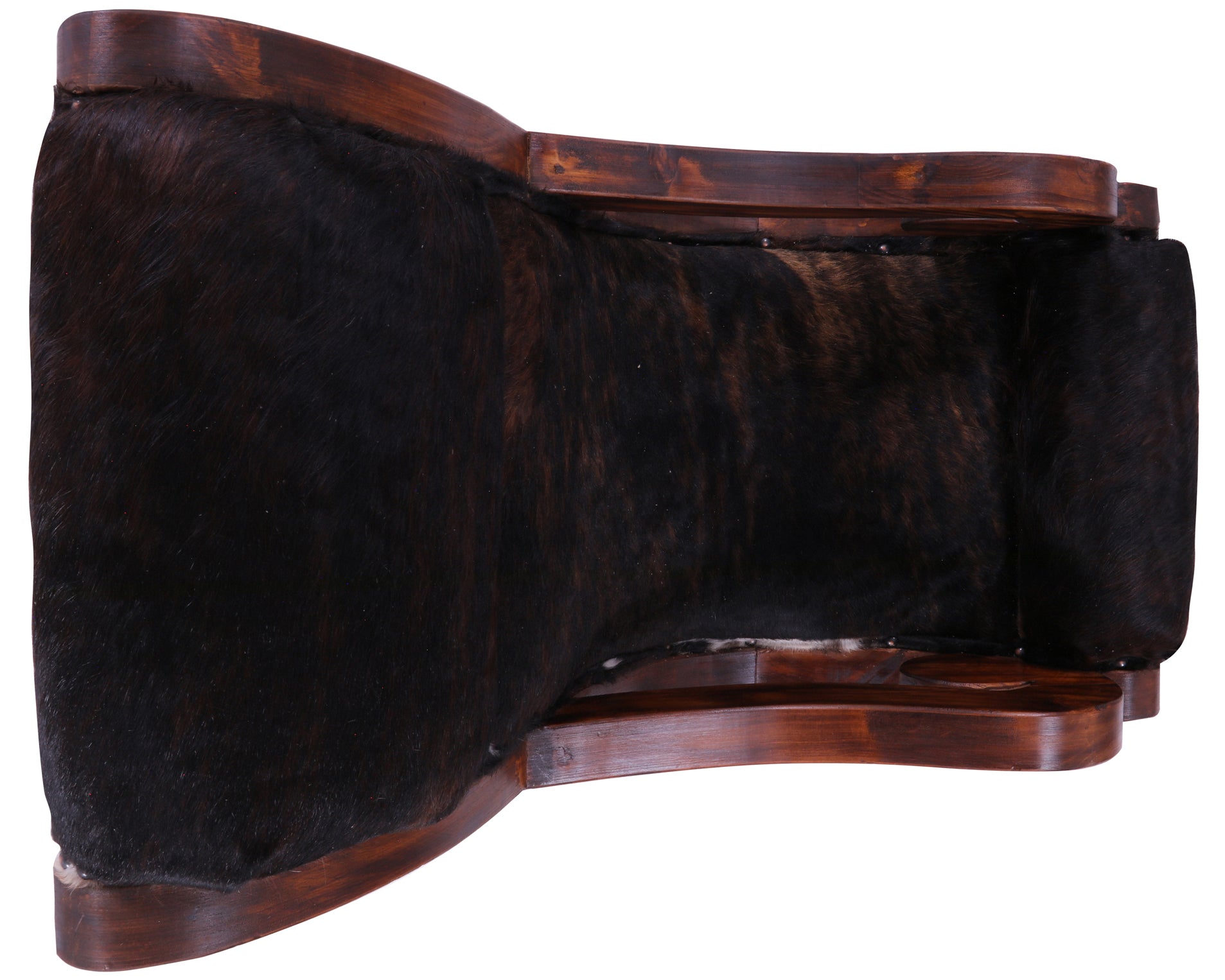 Hair-On Cowhide Handcrafted Reclaimed Wood Chair - Golden Nile