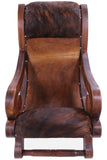 Hair-On Cowhide Handcrafted Reclaimed Wood Chair - Golden Nile