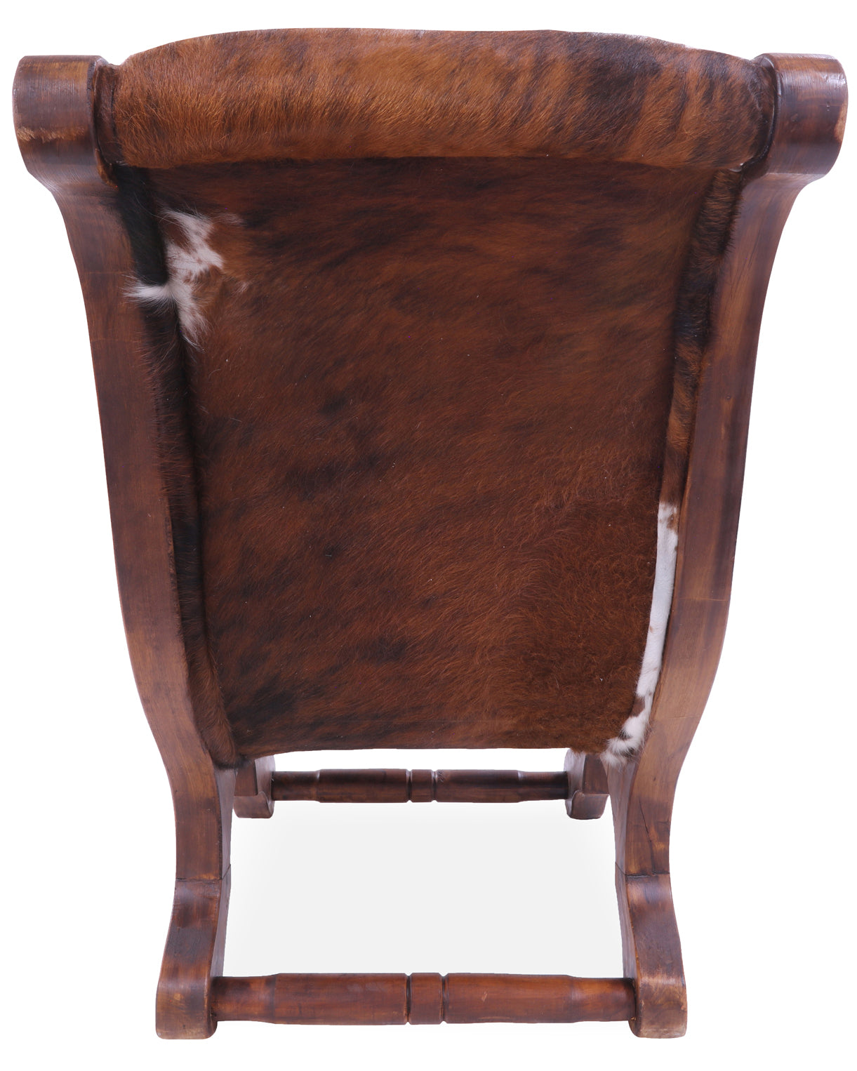 Hair-On Cowhide Handcrafted Reclaimed Wood Chair - Golden Nile