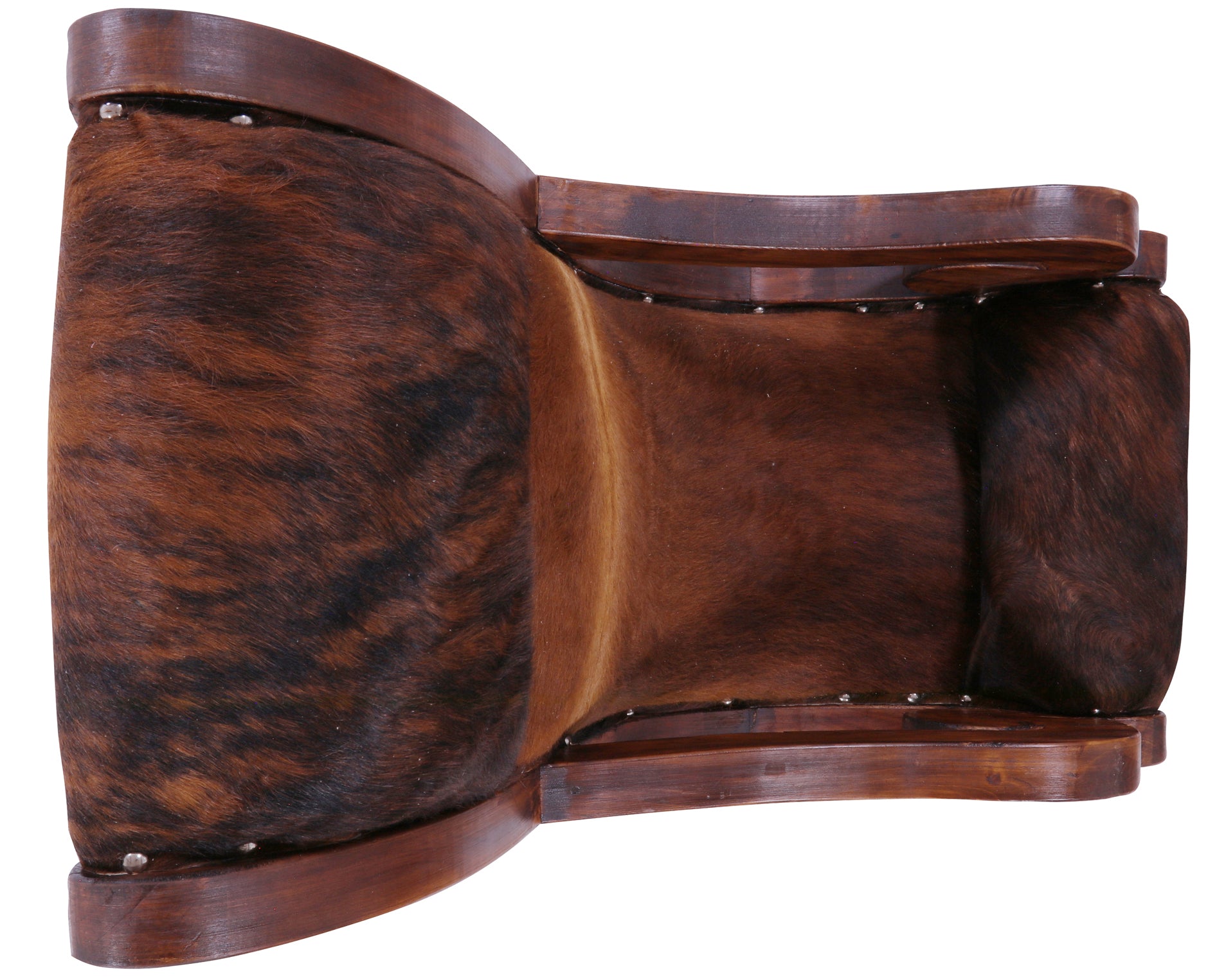 Hair-On Cowhide Handcrafted Reclaimed Wood Chair - Golden Nile