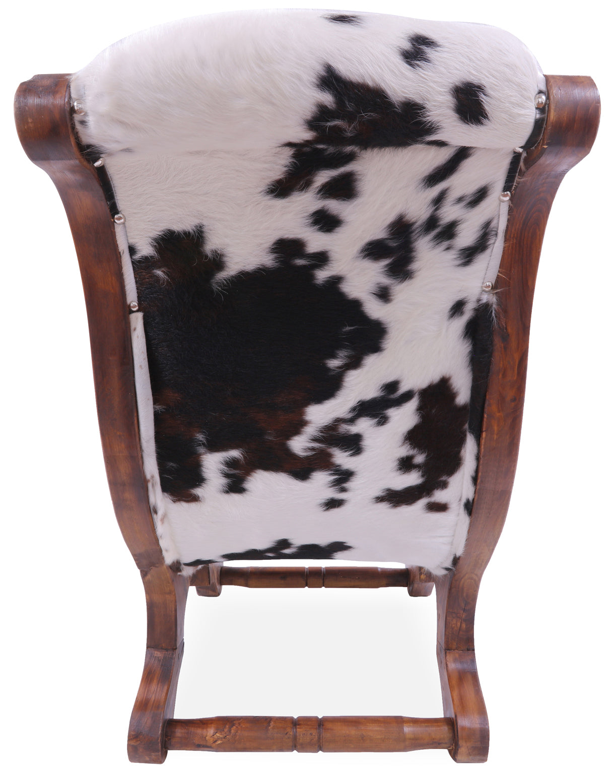 Hair-On Cowhide Handcrafted Reclaimed Wood Chair - Golden Nile