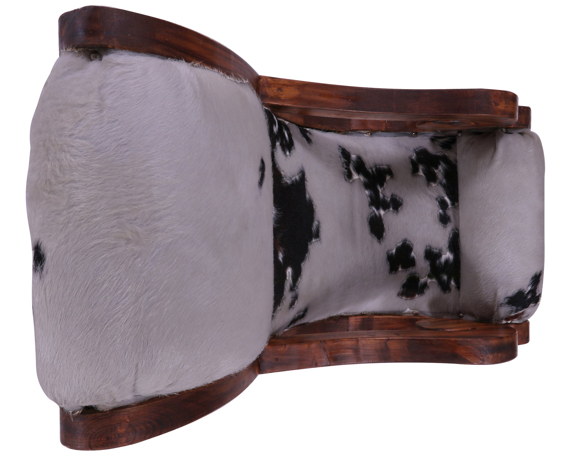 Hair-On Cowhide Handcrafted Reclaimed Wood Chair - Golden Nile