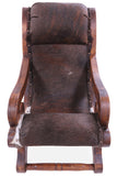Hair-On Cowhide Handcrafted Reclaimed Wood Chair - Golden Nile