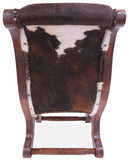 Hair-On Cowhide Handcrafted Reclaimed Wood Chair - Golden Nile