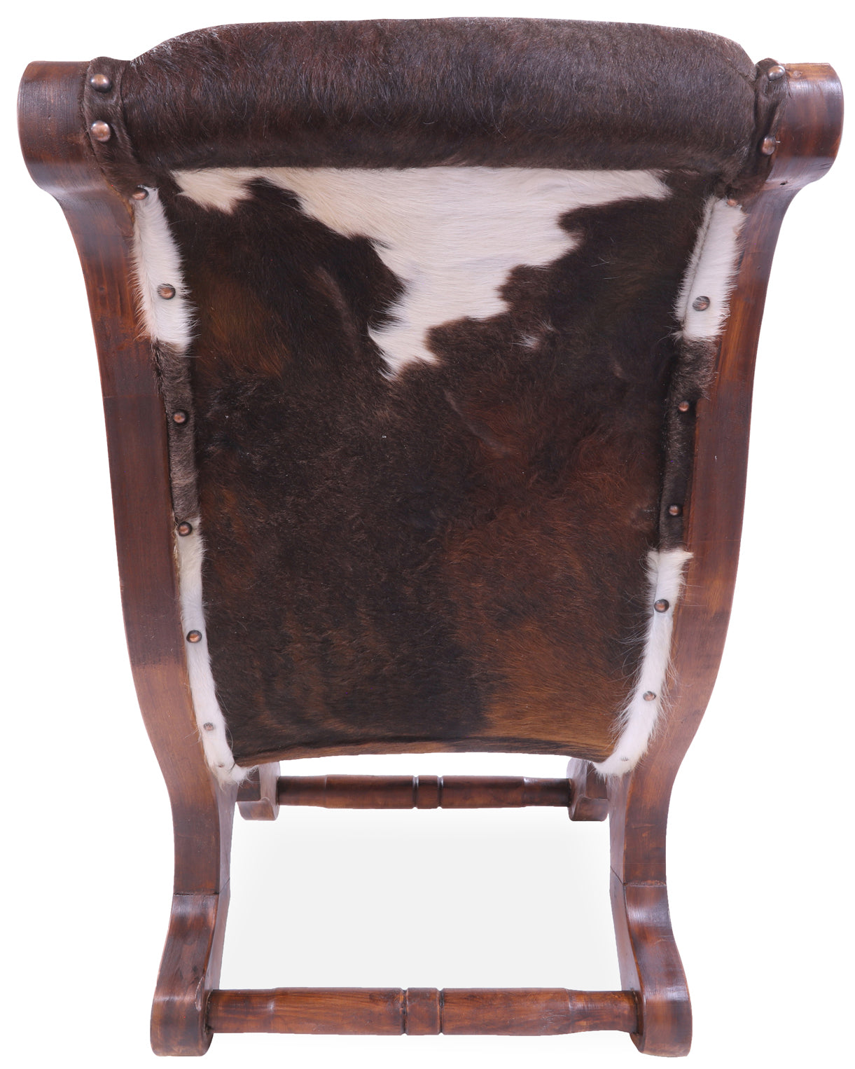 Hair-On Cowhide Handcrafted Reclaimed Wood Chair - Golden Nile