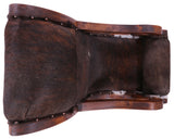 Hair-On Cowhide Handcrafted Reclaimed Wood Chair - Golden Nile