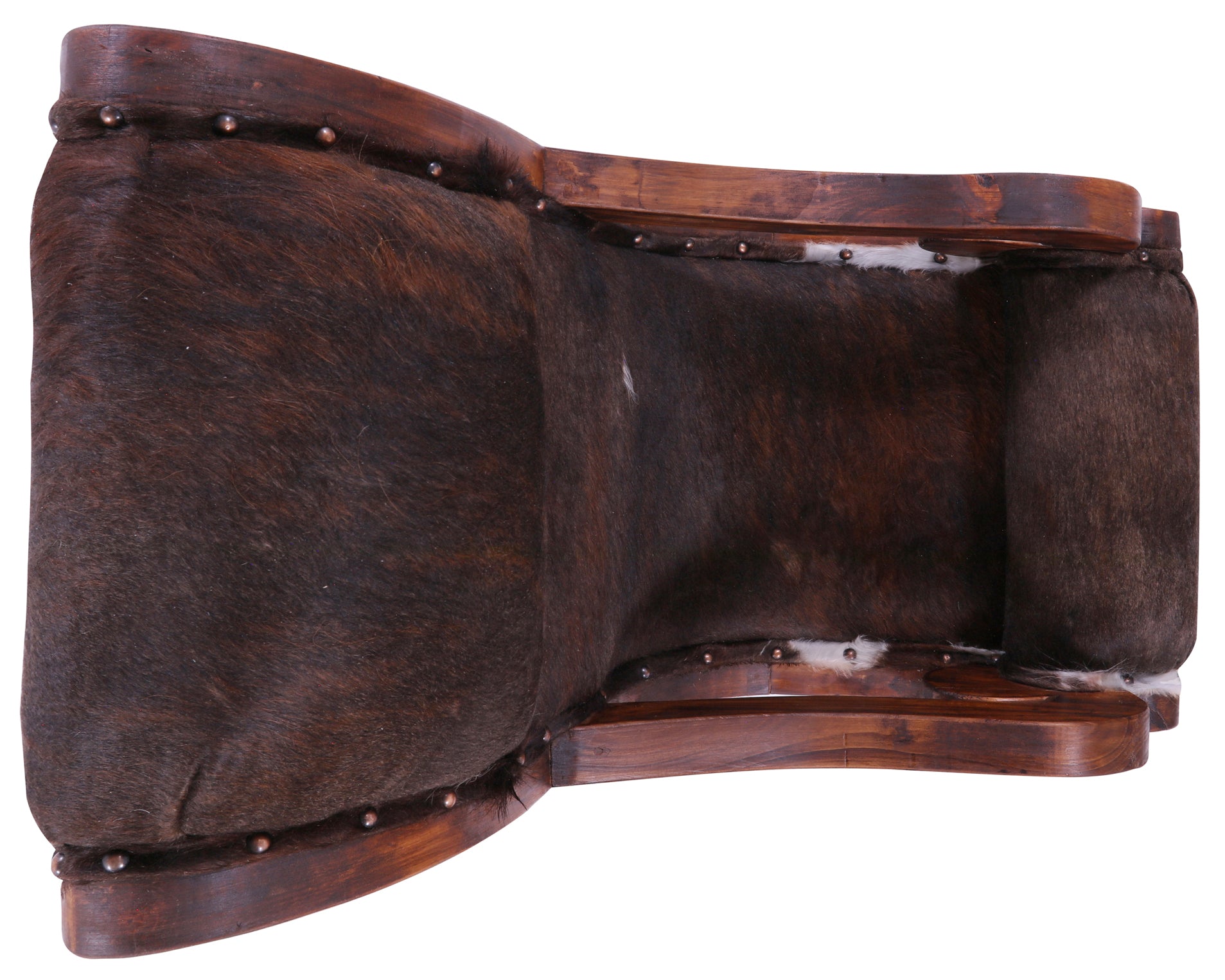 Hair-On Cowhide Handcrafted Reclaimed Wood Chair - Golden Nile