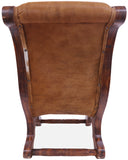 Hair-On Cowhide Handcrafted Reclaimed Wood Chair - Golden Nile