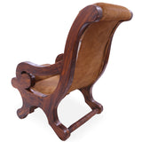Hair-On Cowhide Handcrafted Reclaimed Wood Chair - Golden Nile