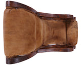 Hair-On Cowhide Handcrafted Reclaimed Wood Chair - Golden Nile