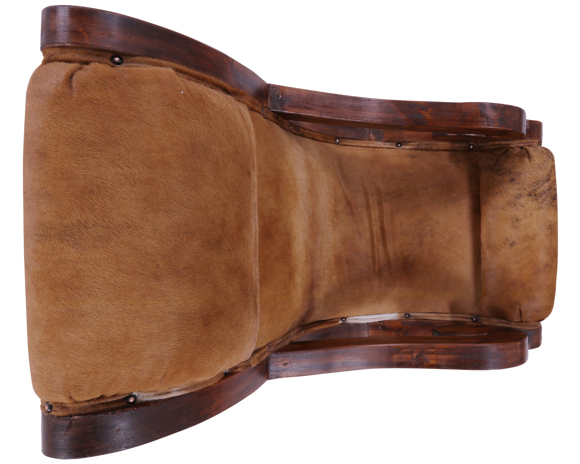 Hair-On Cowhide Handcrafted Reclaimed Wood Chair - Golden Nile