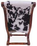 Hair-On Cowhide Handcrafted Reclaimed Wood Chair - Golden Nile