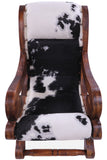 Hair-On Cowhide Handcrafted Reclaimed Wood Chair - Golden Nile