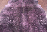 Pink Metallic Natural Hair-On Cowhide Rug - 7' 9" X 6' 5" - Golden Nile