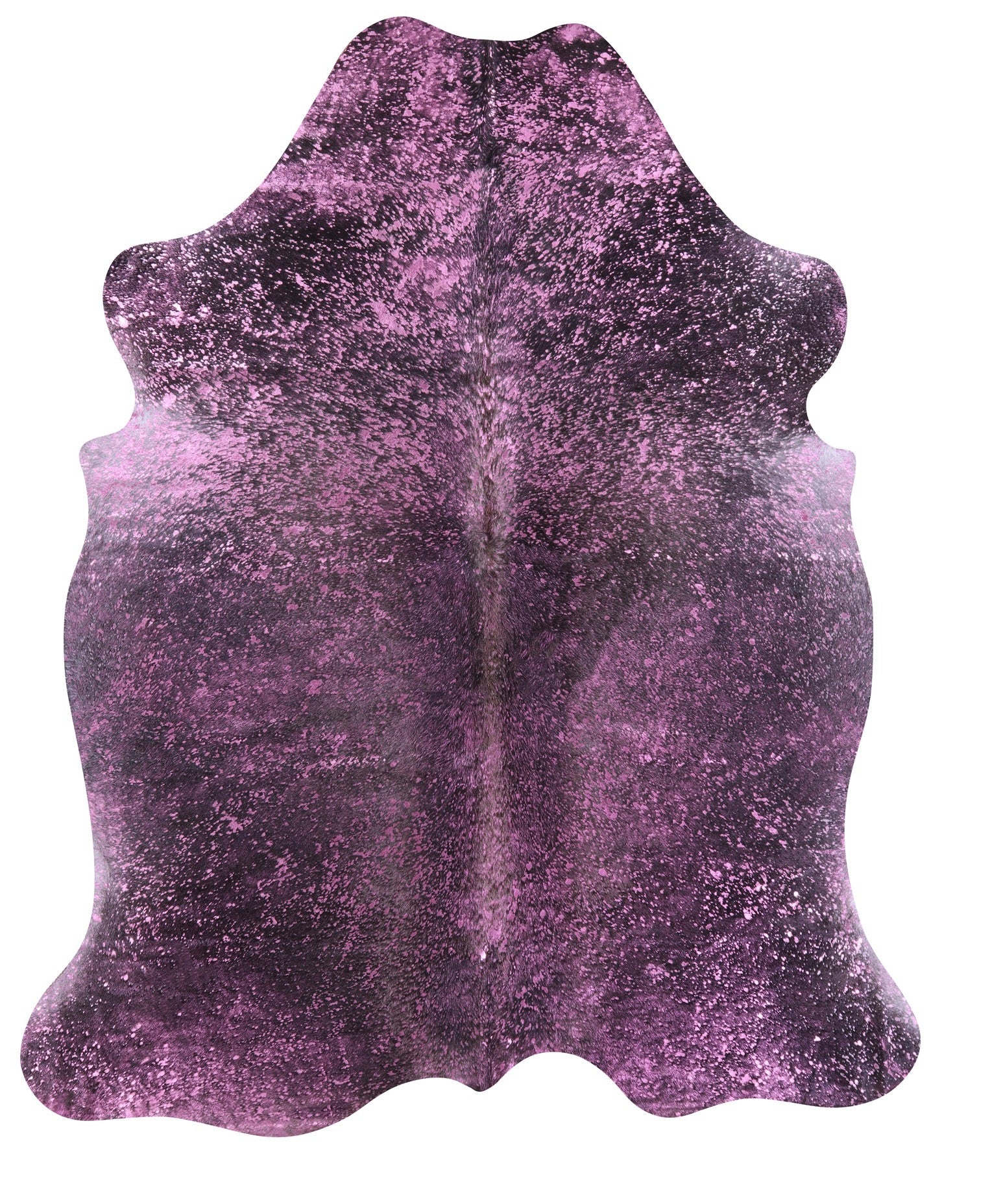 Pink Metallic Natural Hair-On Cowhide Rug - 7' 9" X 6' 5" - Golden Nile