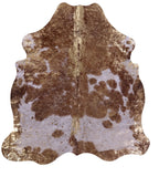Gold Metallic Natural Hair-On Cowhide Rug - 6' 9" X 6' 4" - Golden Nile