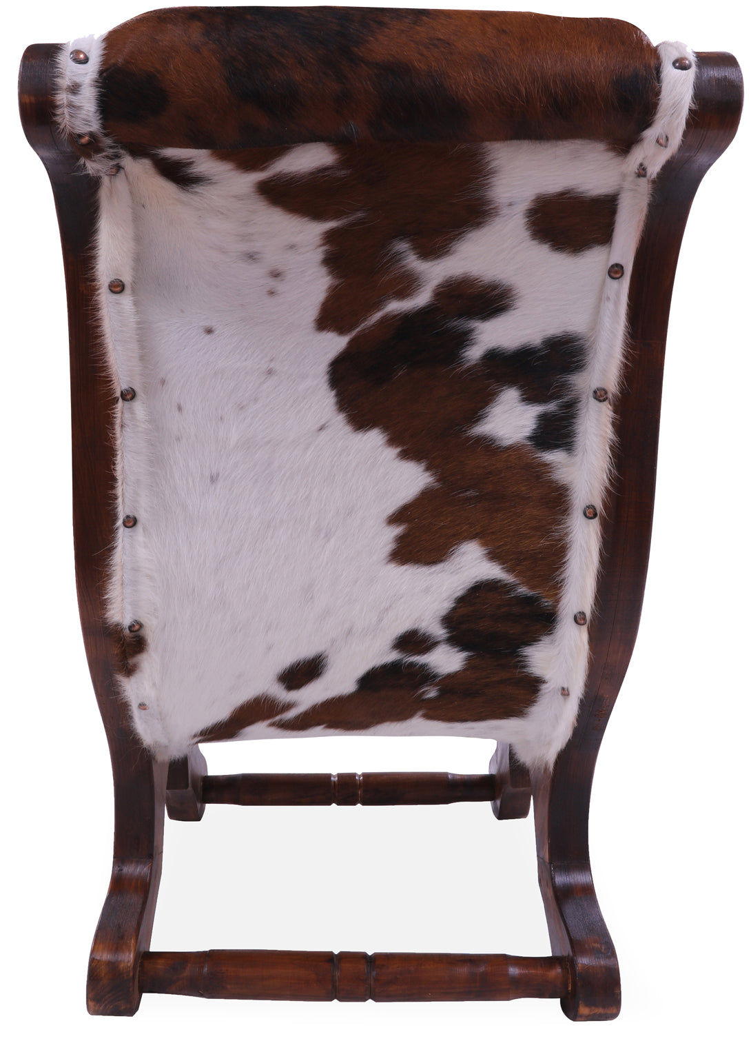 Hair-On Cowhide Handcrafted Reclaimed Wood Chair - Golden Nile