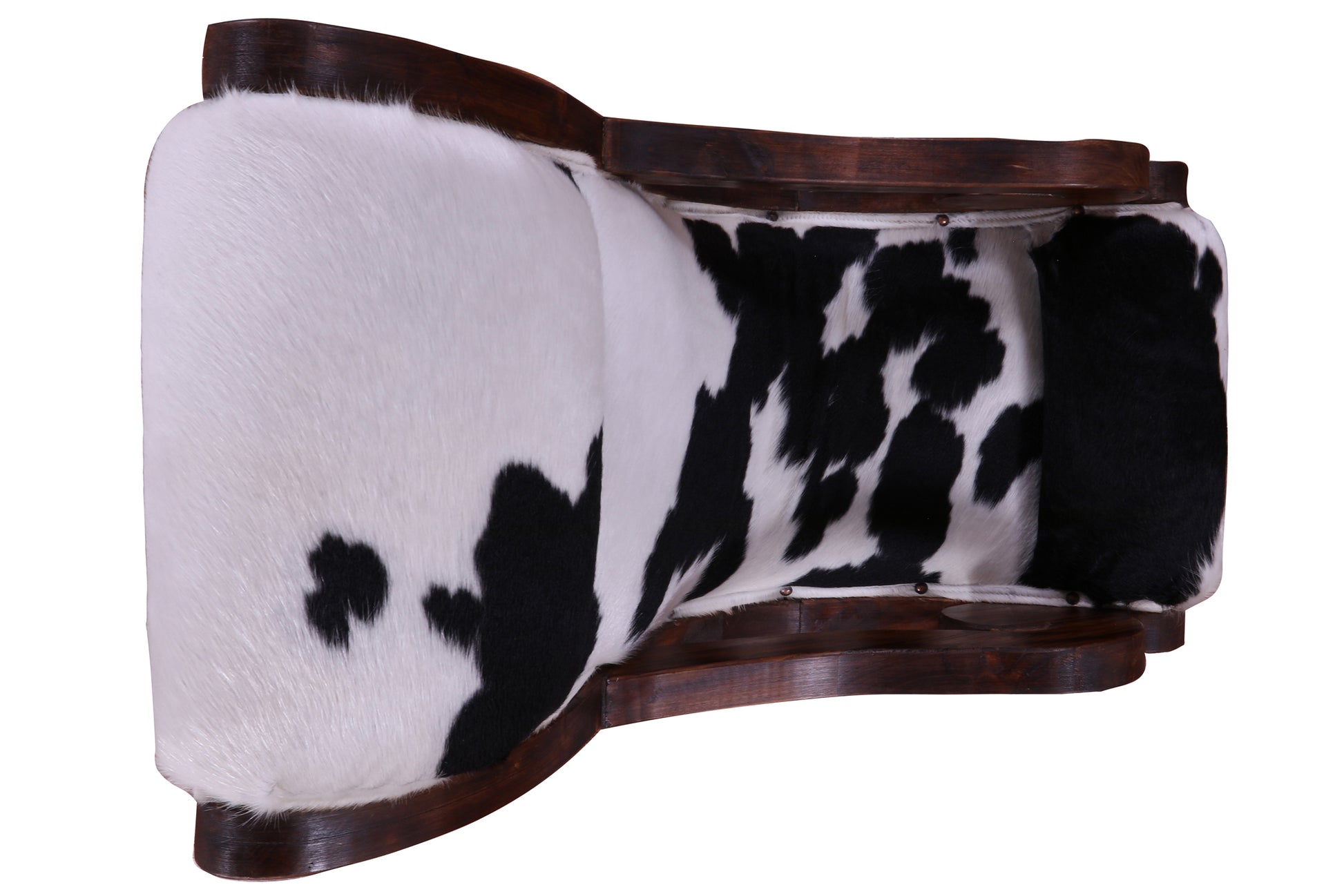 Hair-On Cowhide Handcrafted Reclaimed Wood Chair - Golden Nile