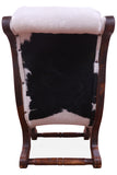 Hair-On Cowhide Handcrafted Reclaimed Wood Chair - Golden Nile