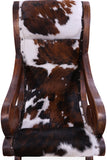 Hair-On Cowhide Handcrafted Reclaimed Wood Chair - Golden Nile