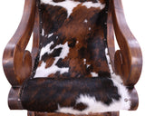 Hair-On Cowhide Handcrafted Reclaimed Wood Chair - Golden Nile