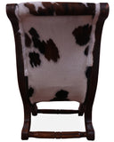 Hair-On Cowhide Handcrafted Reclaimed Wood Chair - Golden Nile