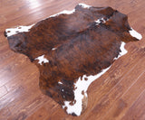 Natural Hair-On Cowhide Rug - 6' 7" X 6' 2" - Golden Nile
