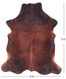 Natural Hair-On Cowhide Rug - 7' 0" X 6' 3" - Golden Nile
