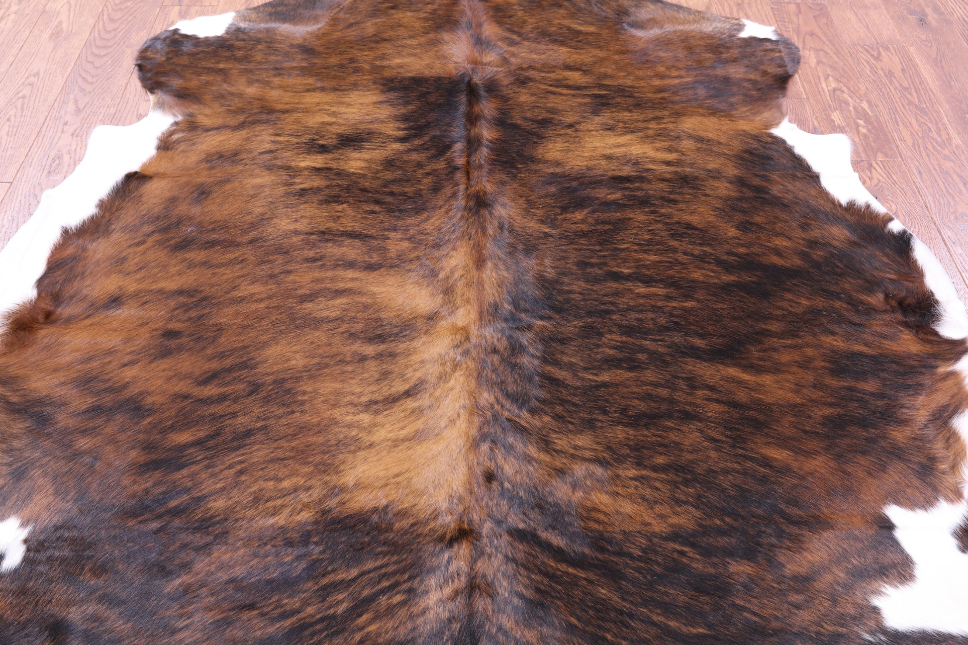 Natural Hair-On Cowhide Rug - 6' 7" X 6' 1" - Golden Nile