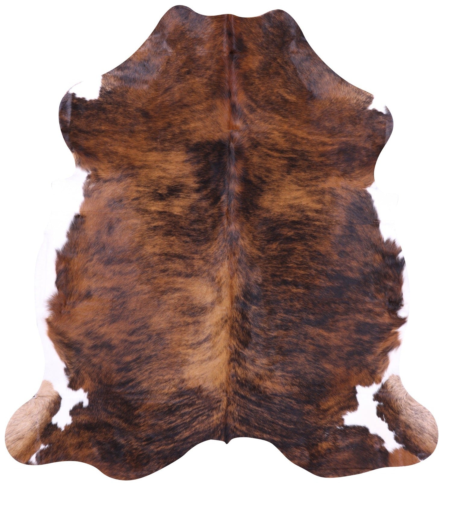 Natural Hair-On Cowhide Rug - 6' 7" X 6' 1" - Golden Nile