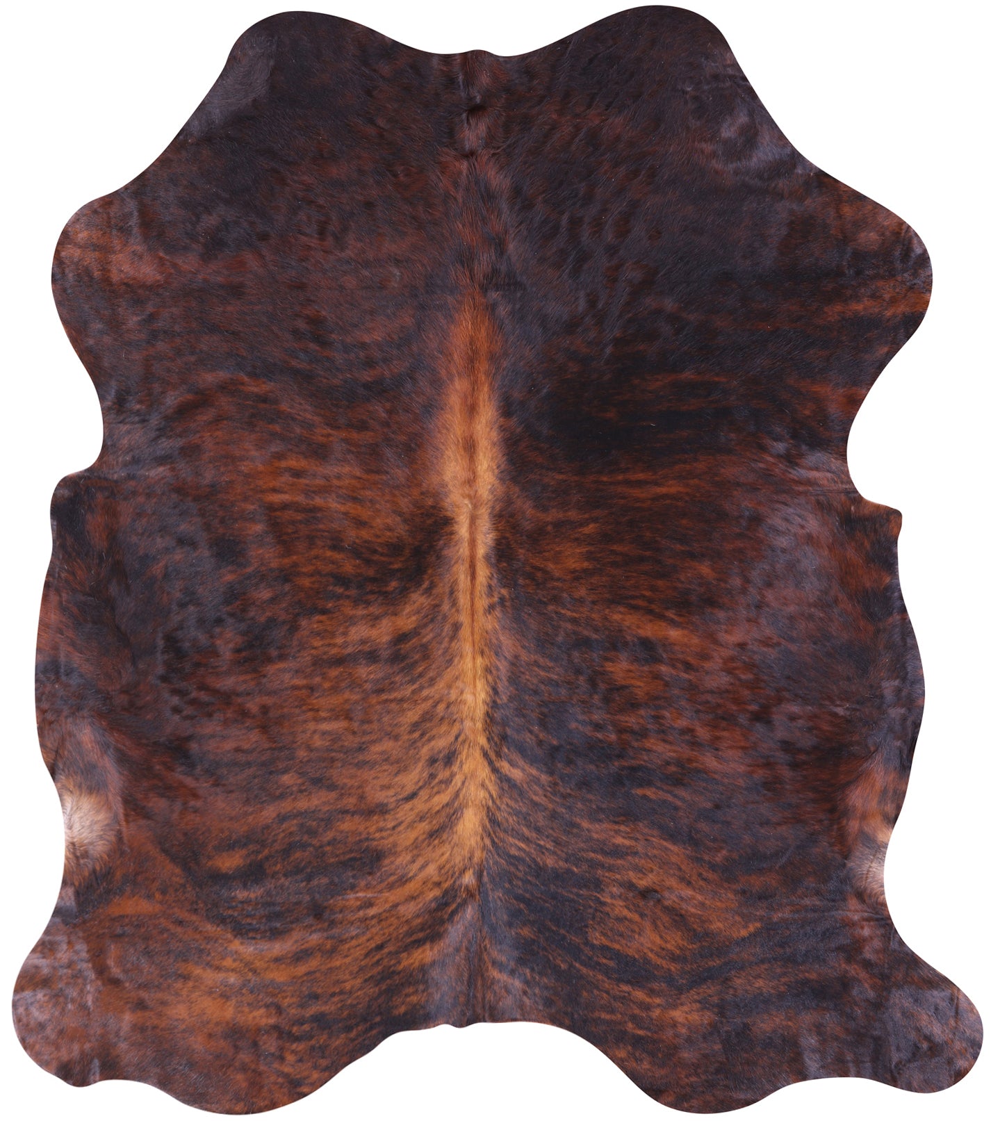 Natural Hair-On Cowhide Rug - 6' 10" X 6' 1" - Golden Nile