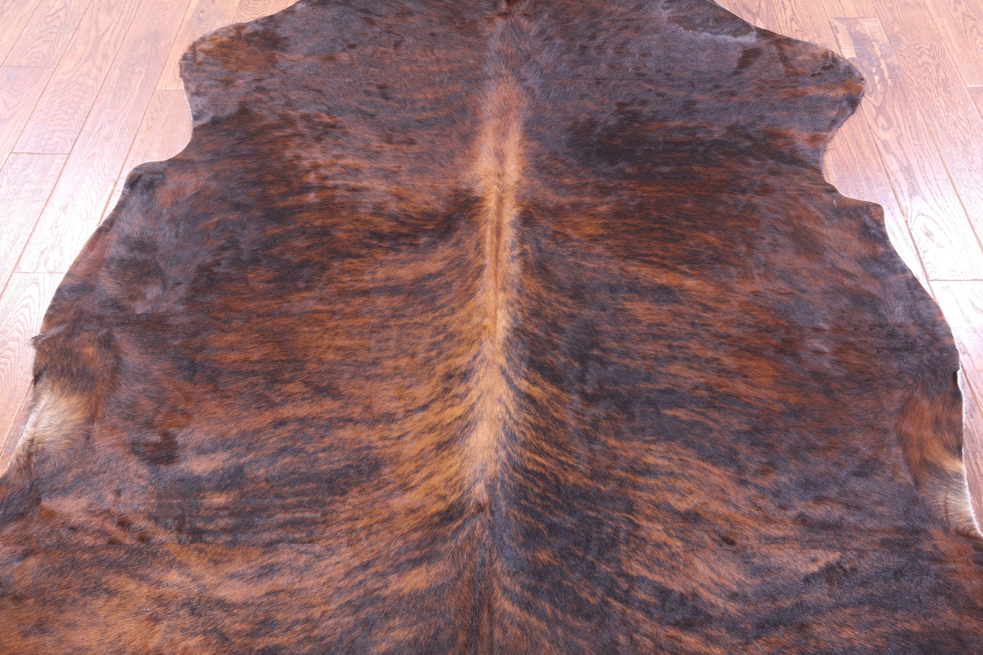 Natural Hair-On Cowhide Rug - 6' 10" X 6' 1" - Golden Nile