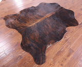Natural Hair-On Cowhide Rug - 6' 10" X 6' 1" - Golden Nile