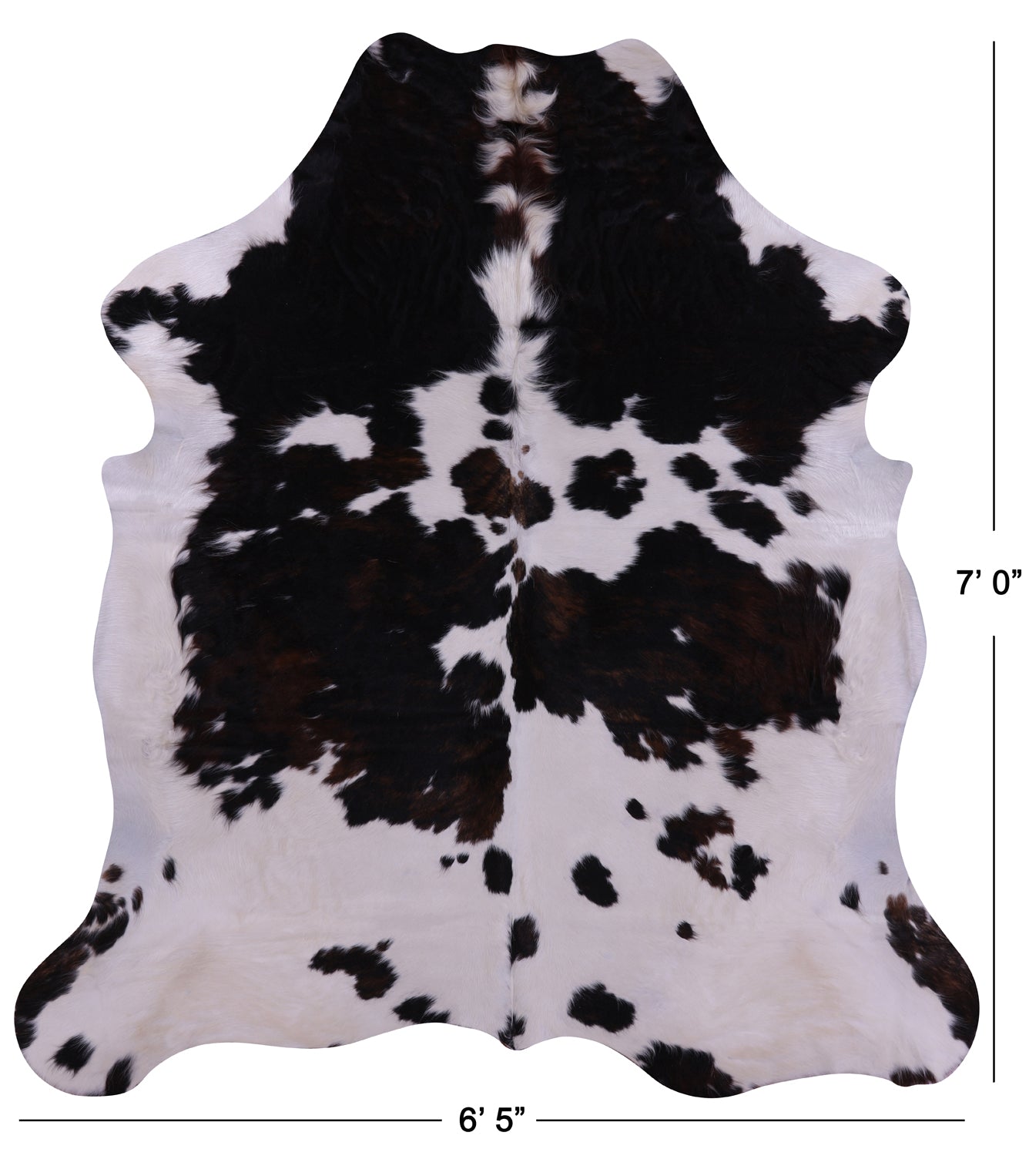 Natural Hair-On Cowhide Rug - 7' 0" X 6' 5" - Golden Nile