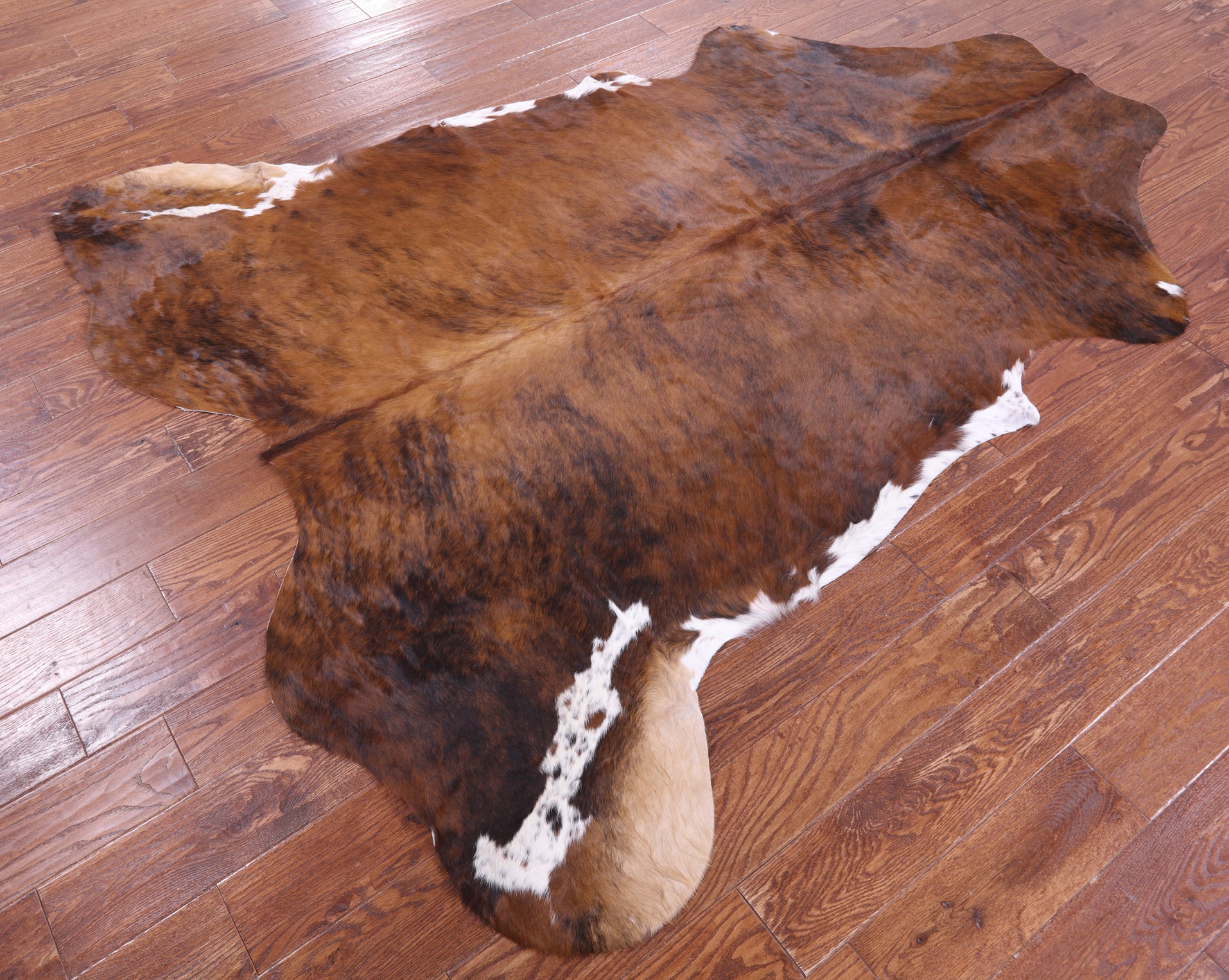 Natural Hair-On Cowhide Rug - 7' 4" X 6' 3" - Golden Nile