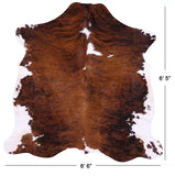 Natural Hair-On Cowhide Rug - 6' 5" X 6' 6" - Golden Nile
