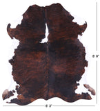 Natural Hair-On Cowhide Rug - 6' 9" X 6' 3" - Golden Nile