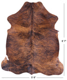Natural Hair-On Cowhide Rug - 6' 7" X 5' 8" - Golden Nile