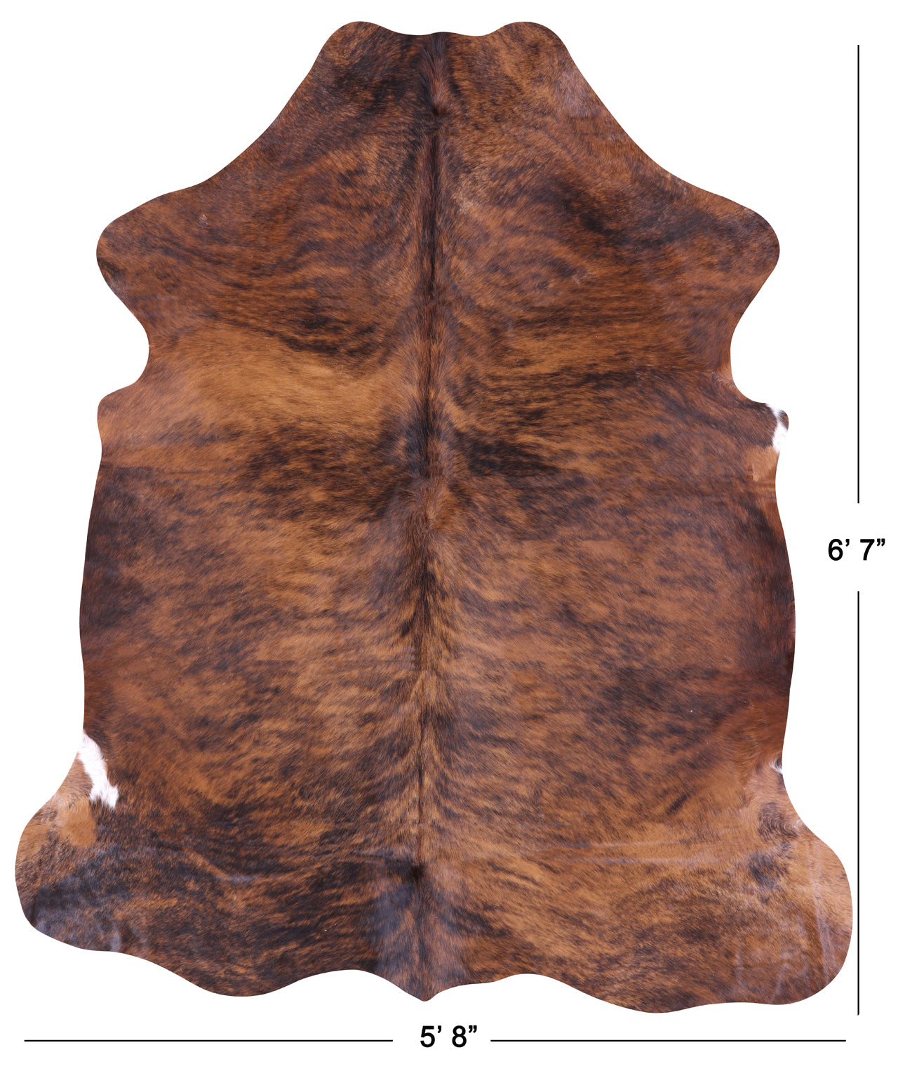 Natural Hair-On Cowhide Rug - 6' 7" X 5' 8" - Golden Nile