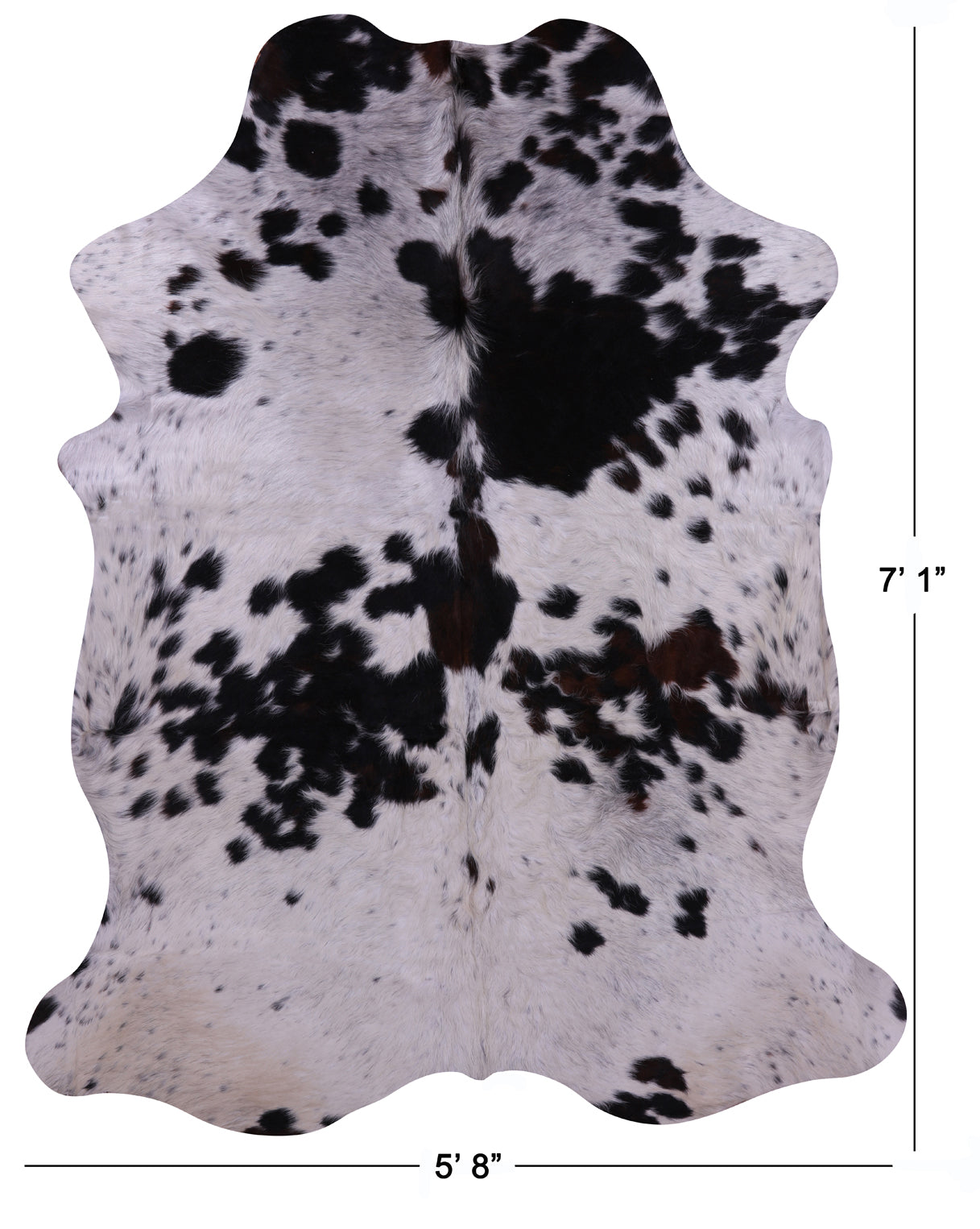 Natural Hair-On Cowhide Rug - 7' 1" X 5' 8" - Golden Nile