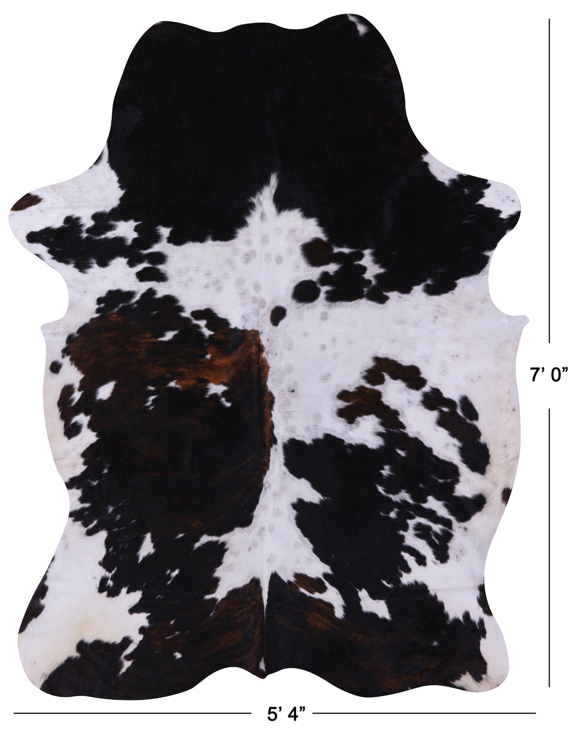 Natural Hair-On Cowhide Rug - 7' 0" X 5' 4" - Golden Nile