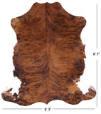 Natural Hair-On Cowhide Rug - 6' 7" X 6' 3" - Golden Nile
