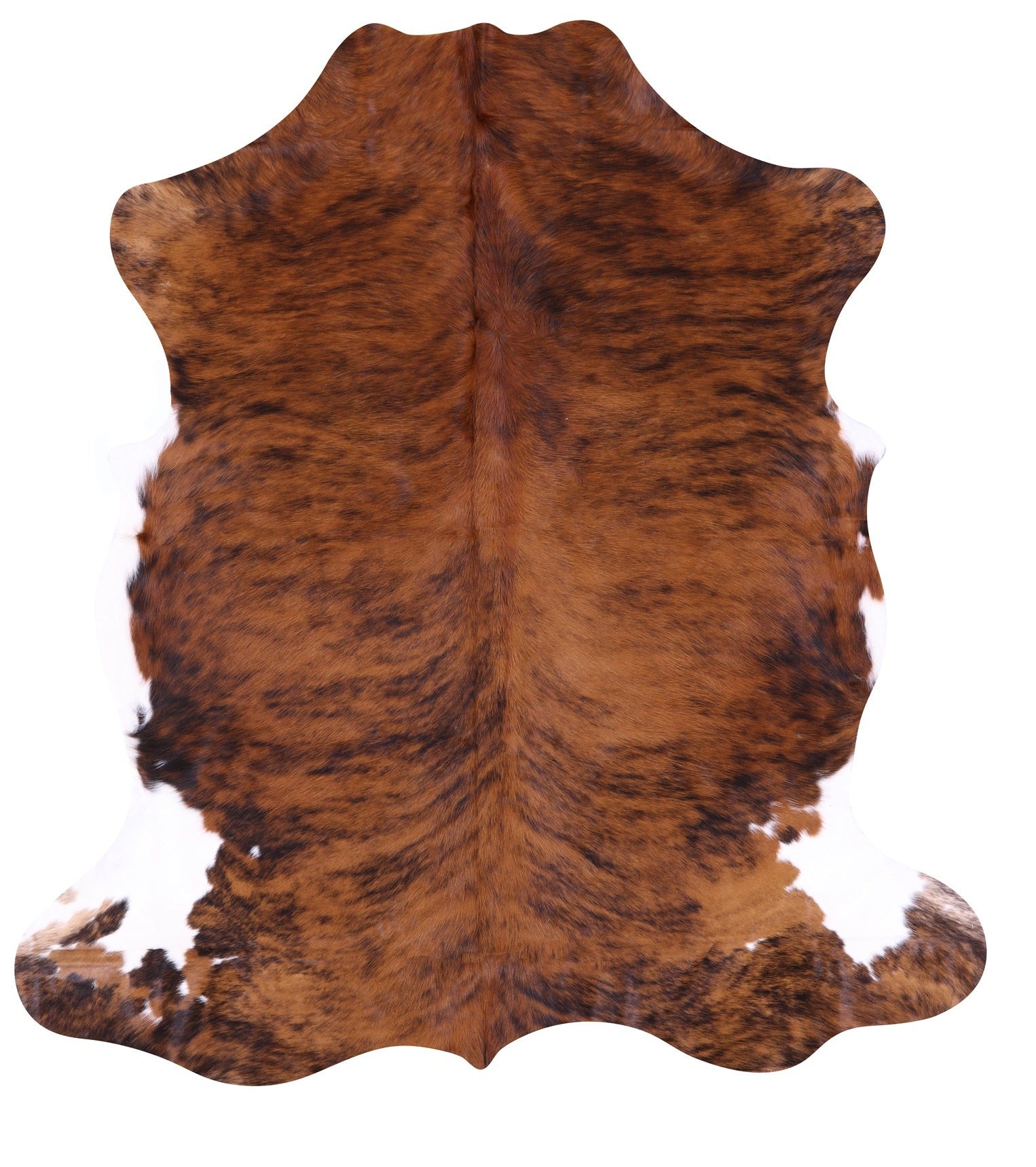 Natural Hair-On Cowhide Rug - 6' 7" X 6' 3" - Golden Nile