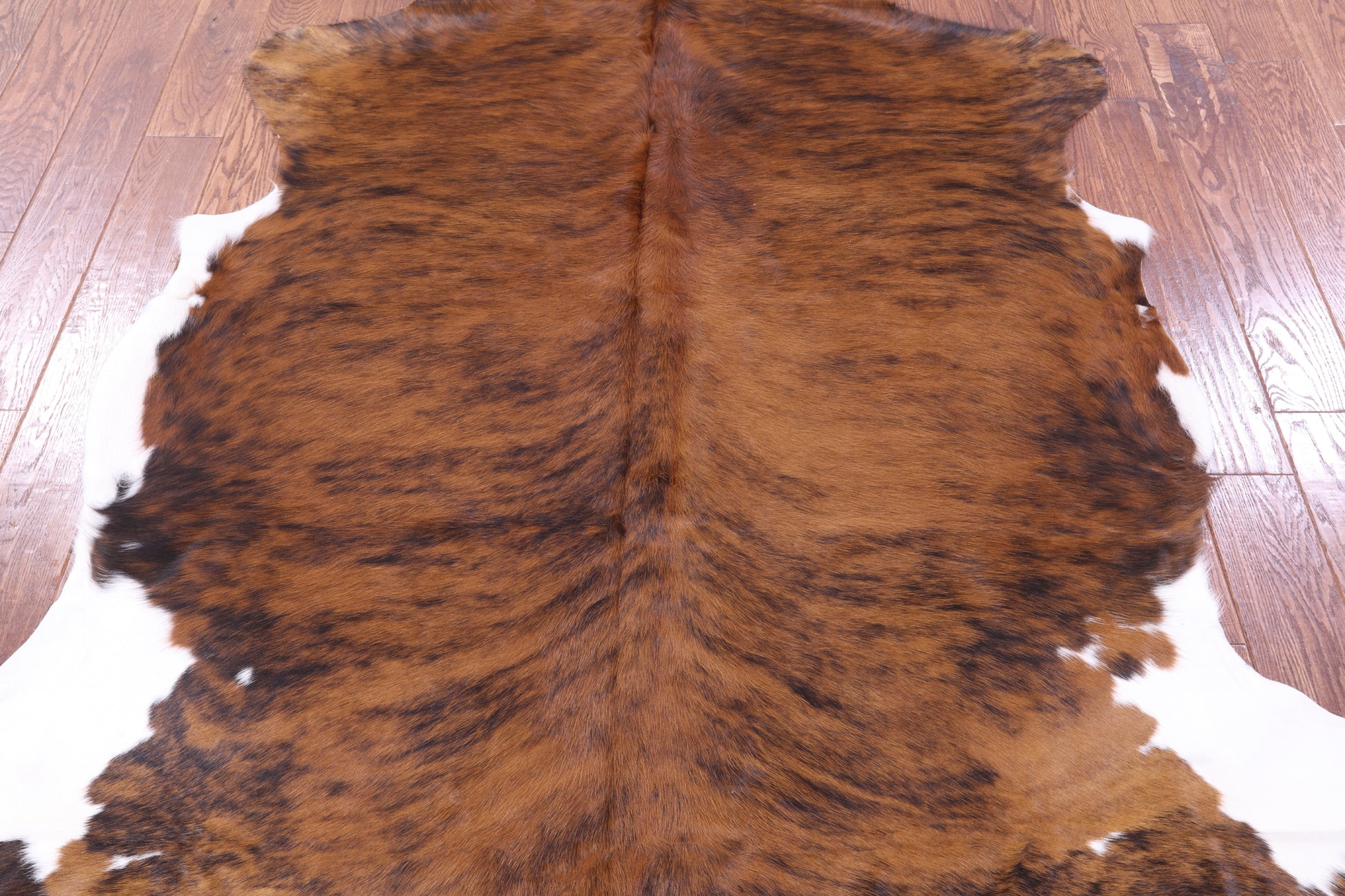 Natural Hair-On Cowhide Rug - 6' 7" X 6' 3" - Golden Nile