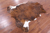 Natural Hair-On Cowhide Rug - 6' 7" X 6' 3" - Golden Nile