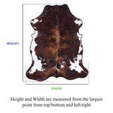 Brown Natural Hair-On Cowhide Rug - 7' 11" X 7' 4" - Golden Nile