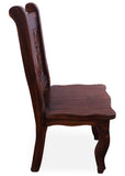 Reclaimed Wood Dining Chair - Handcarved Back - Golden Nile