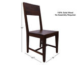 Solid Wood Dining Chair Set of Two - Golden Nile